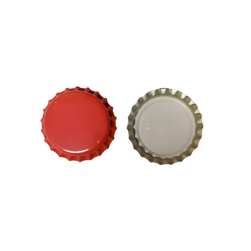 29mm red and silver crown caps for beer and champagne bottles, premium airtight seal, professional quality