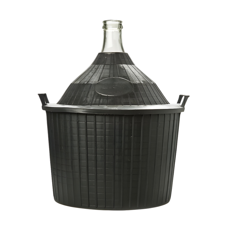 Damigiane With Narrow Mouth, Plastic Casing And NO Spigot