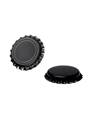 Premium 29mm black crown caps for beer and champagne bottles, airtight seal for craft brewing