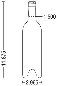 750ml Bordeaux With Punt (W65)