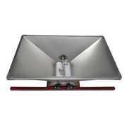 Large hand-powered grape crusher for wine with stainless steel hopper and ergonomic crank for efficient crushing