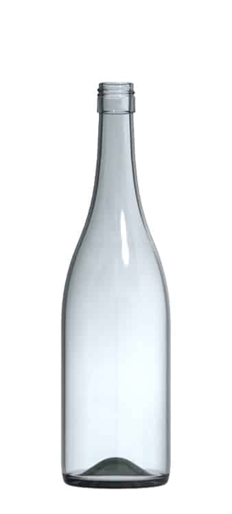 750ml Burgundy Wine Bottle, 5540X, Flint, Screwcap Pressure Rated (case of 12)