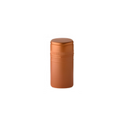 Copper-colored aluminum wine bottle screw caps with 60mm x 30mm dimensions and Saranex liner for a reliable, modern seal.