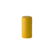 Yellow 60mm x 30mm aluminum wine bottle screw caps with Saranex liner for secure, modern closure