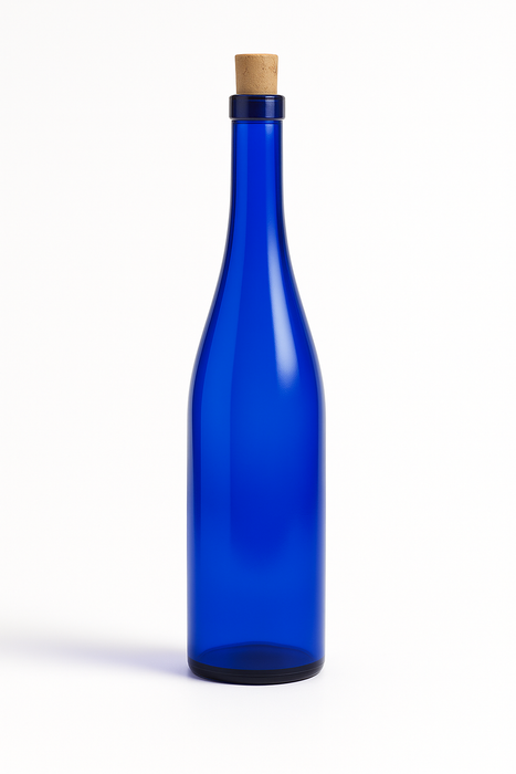 Hock Wine Bottle - 750ml Cobalt Cork (Pallet of 105 Cases) W82