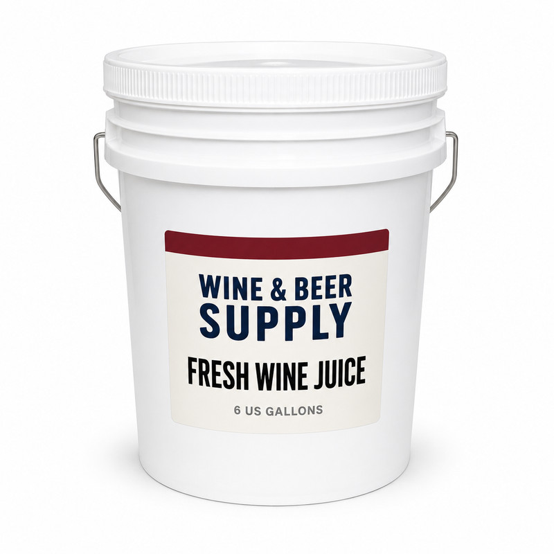 Fresh wine juice in a 6 US gallon pail