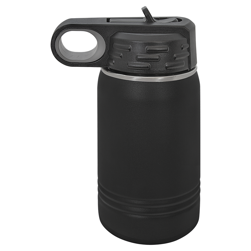 12oz Water Bottle - Black