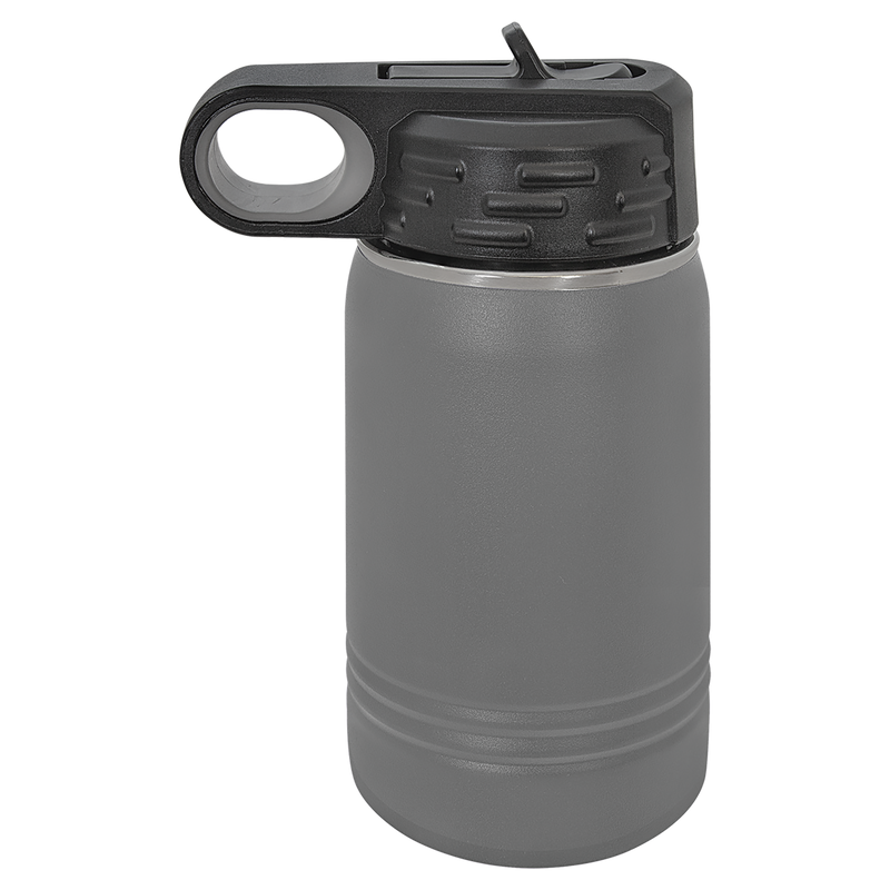 12oz Water Bottle - Gray