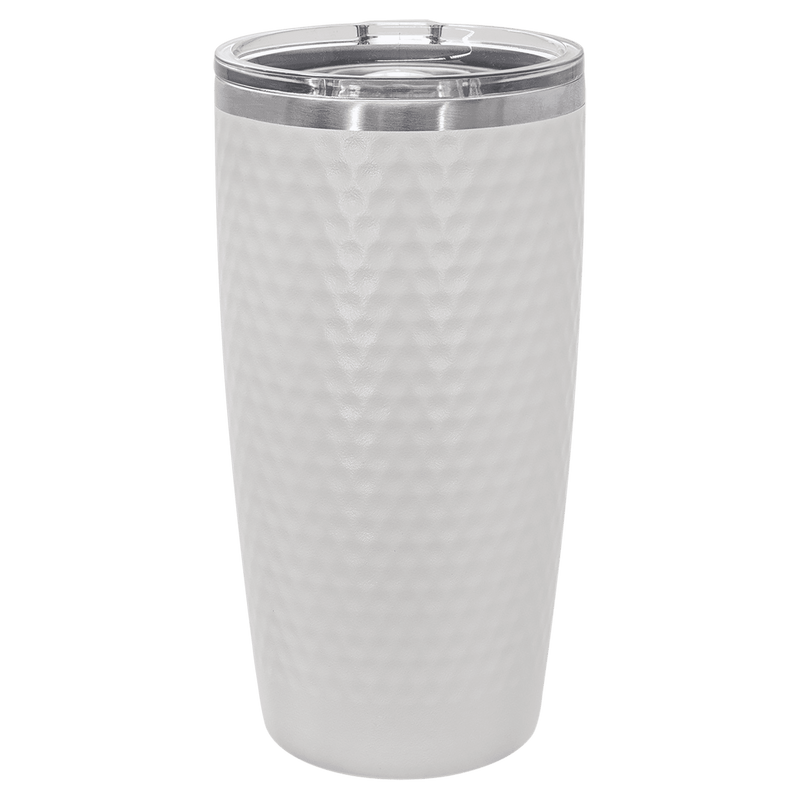 20oz White Dimpled Golf Tumbler