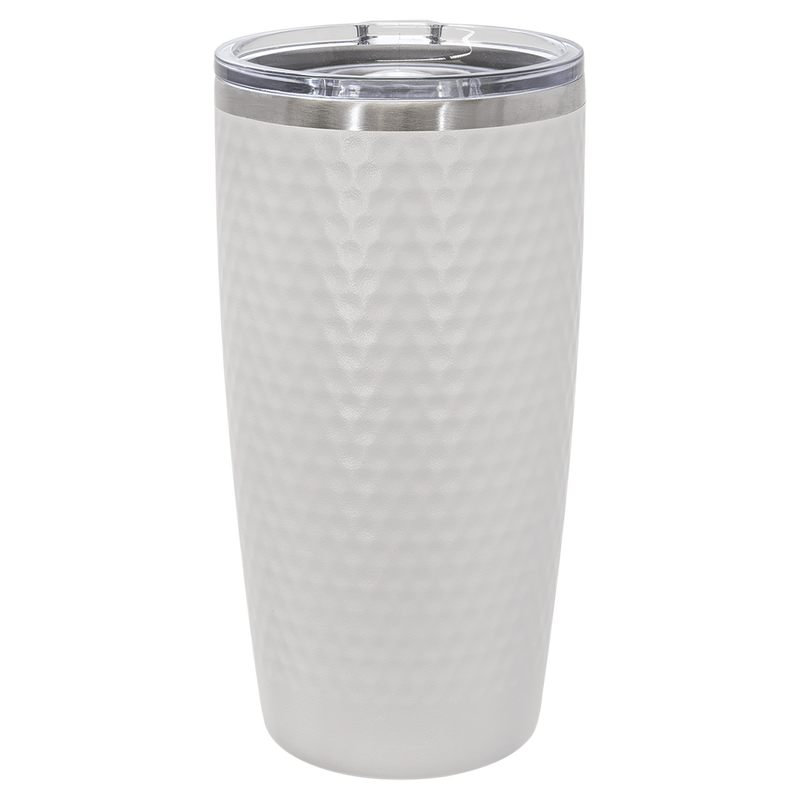 20oz White Dimpled Golf Tumbler