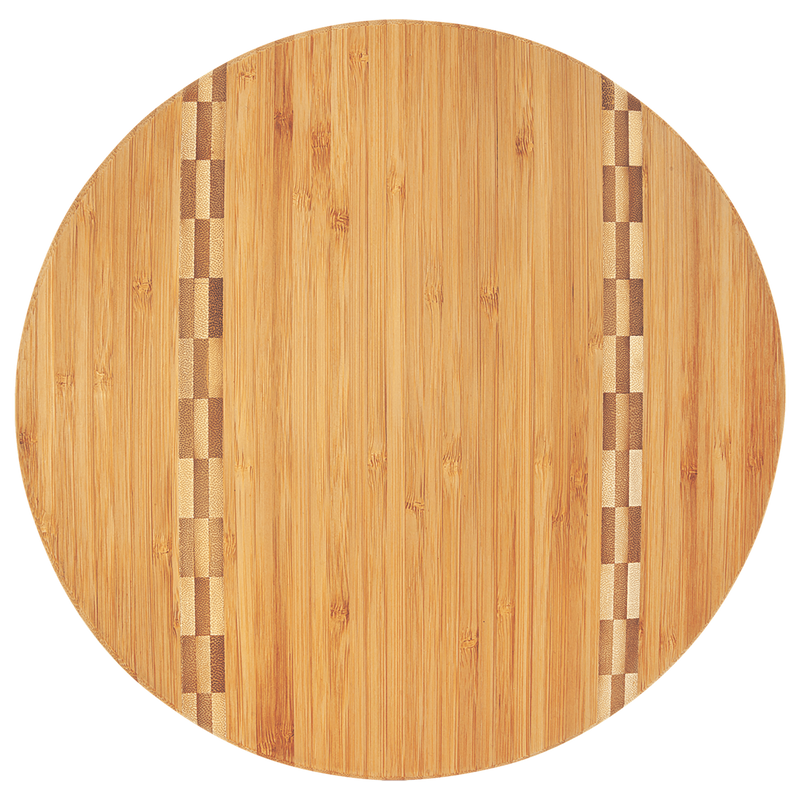 Round Bamboo Cutting Board w/ Inlay