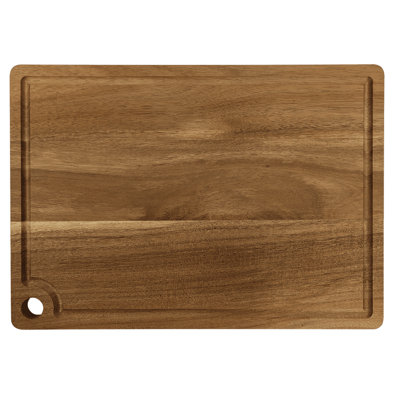 Large Acacia Cutting Board w/ Drip Ring