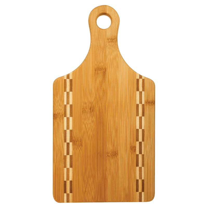 Bamboo Paddle Cutting Board w/ Inlay