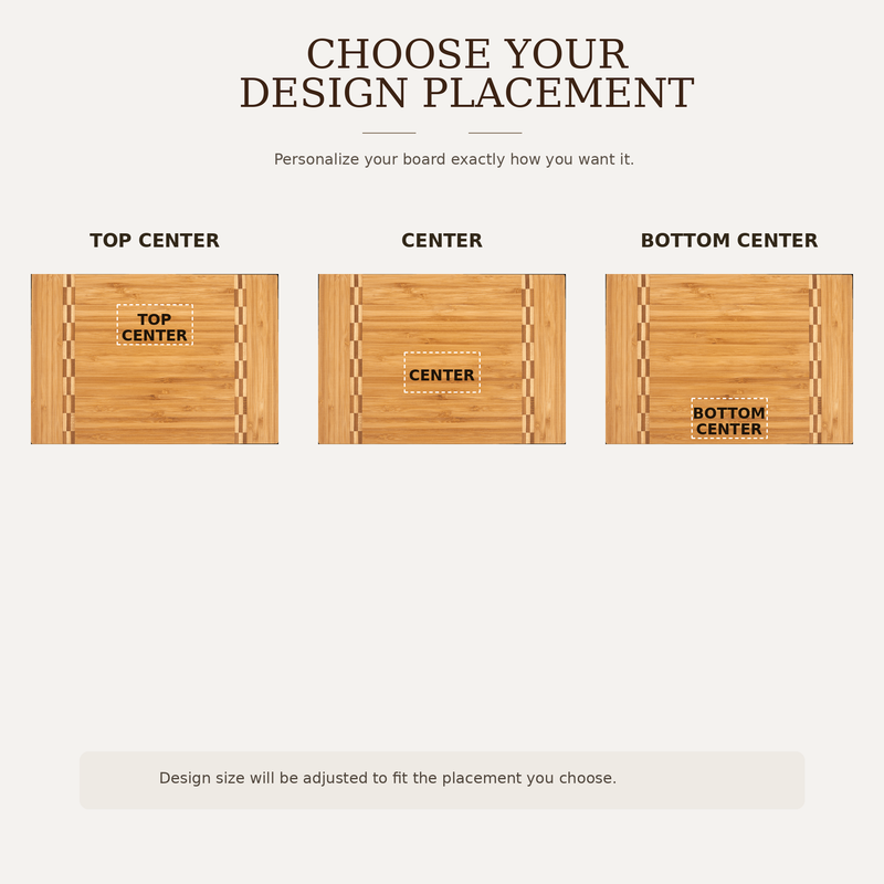 Bamboo Rectangle Cutting Board w/ Inlay