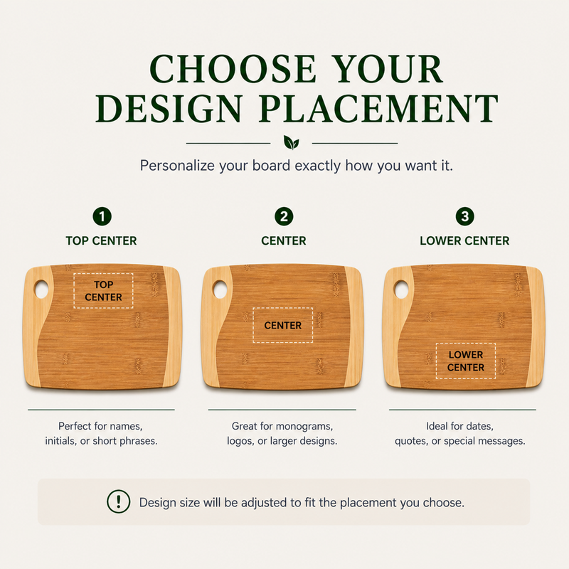 Two-Toned Bamboo Cutting Board w/ Handle