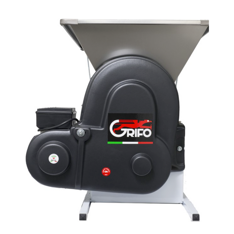 Grifo Semi Stainless Steel Metal Motorized Grape Crusher/De-Stemmer With Stainless Steel Hopper And Painted Steel (Model DMCSI)