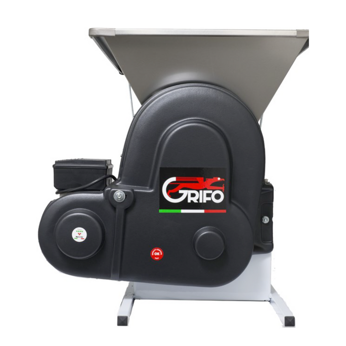 Grifo Semi Stainless Steel Metal Motorized Grape Crusher/De-Stemmer With Stainless Steel Hopper And Painted Steel