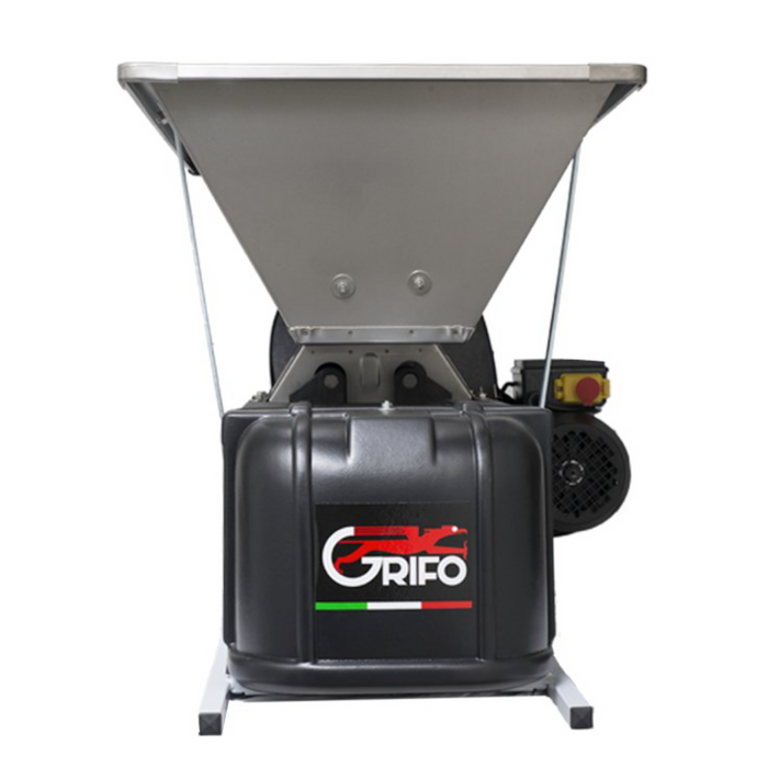 Grifo Semi Stainless Steel Metal Motorized Grape Crusher/De-Stemmer With Stainless Steel Hopper And Painted Steel
