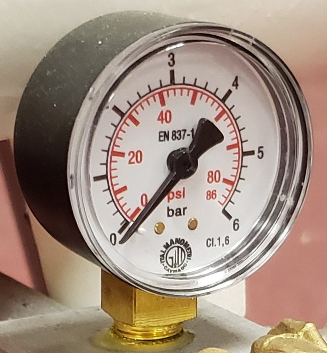 Pressure Gauge For Zambelli Hydro 20, 40, 80 And 160 Liter Press