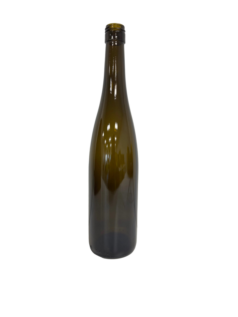 750ml Hock Wine Bottle, W0089-19, Antique Green, Screwcap (case of 12)