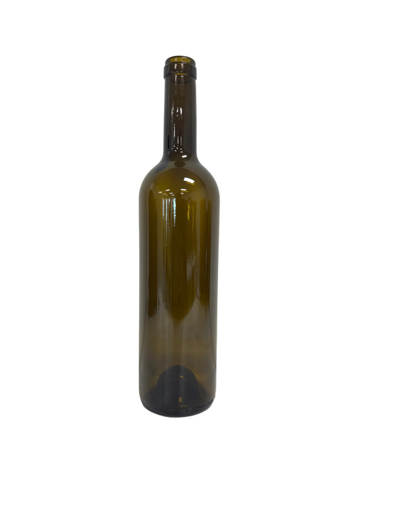 750ml Bordeaux Wine Bottle, CWA-3266, Antique Green, Cork (case of 12)