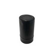 Matte black 55mm x 28.75mm heat shrink capsules made of durable 100-micron poly-laminate, 5000 units.