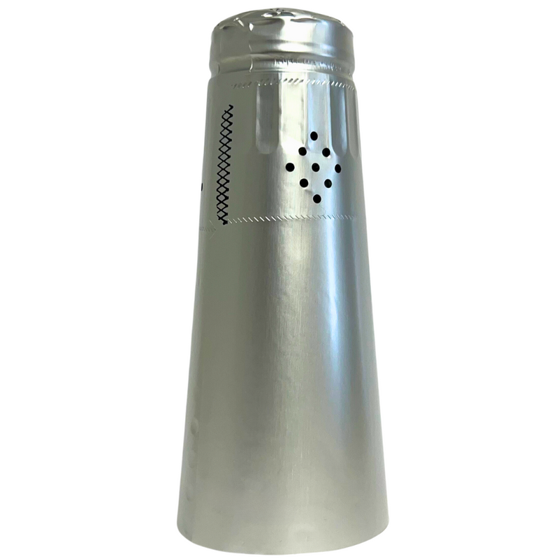 Silver Lafitte foil wine capsules for champagne and sparkling wine bottles