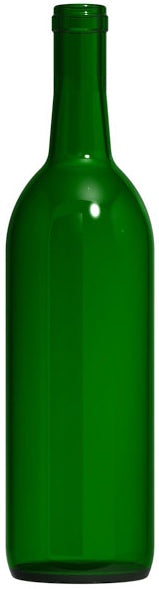 750ml Bordeaux With No Punt, Champagne Green, Cork W5 (case of 12)