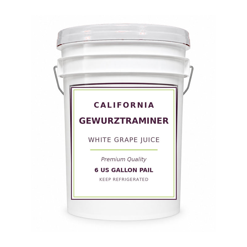 California Gewurztraminer grape juice, 6 gallon pail