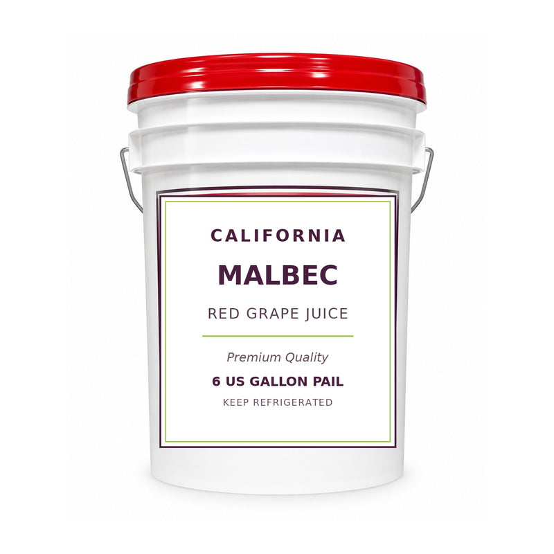 California Malbec grape juice, 6 gallon pail