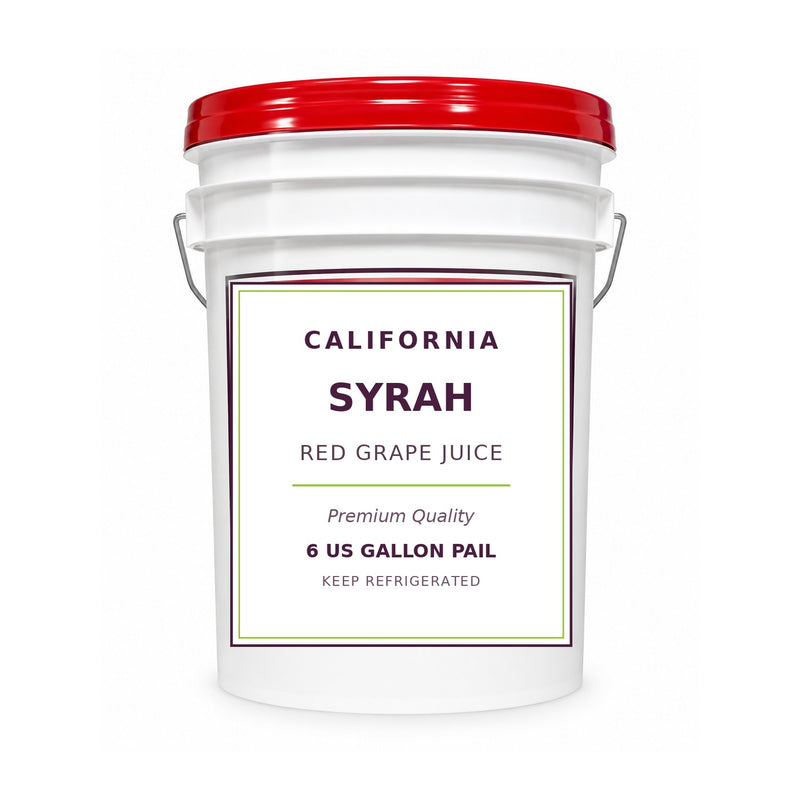 California Syrah grape juice, 6 gallon pail