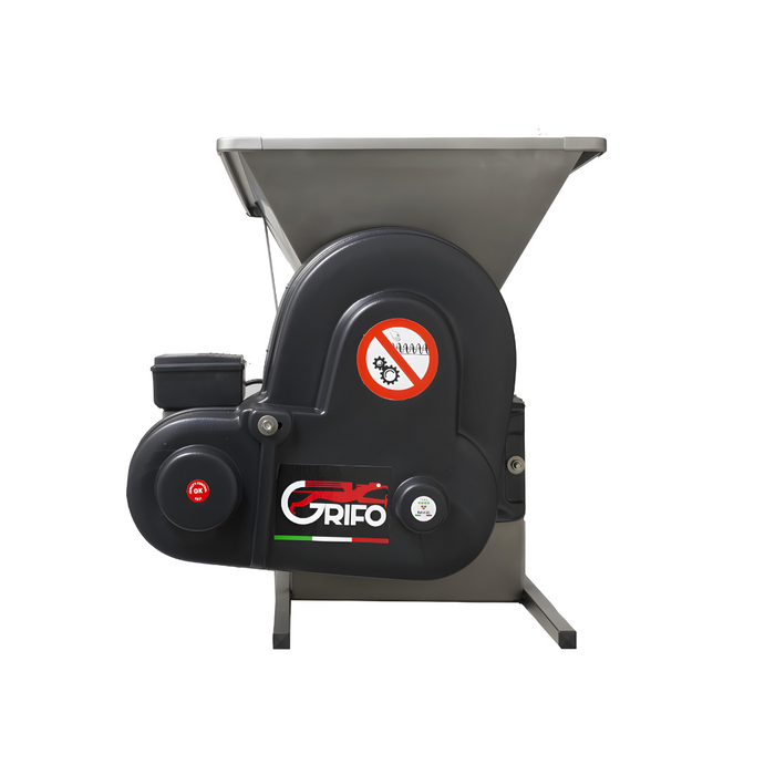Grifo ALL Stainless Steel Metal Motor Powered Grape Crusher/De-Stemmer With Stainless Steel Hopper And Stainless Steel Body (Model DMCI)