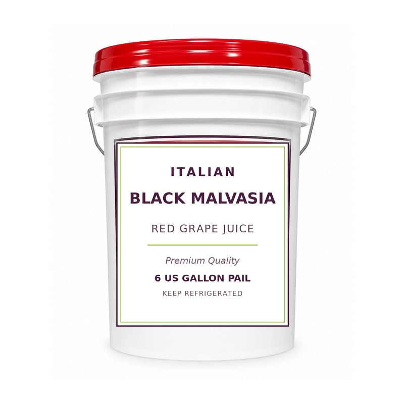 Italian Black Malvasia grape juice, 6 gallon pail