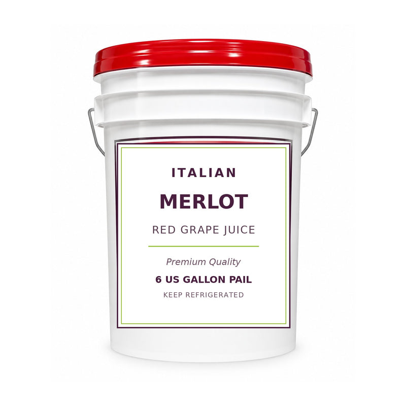 Italian Merlot grape juice, 6 gallon pail
