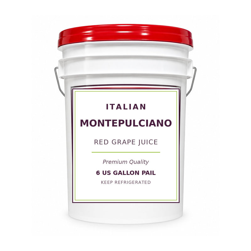 Italian Montepulciano grape juice, 6 gallon pail
