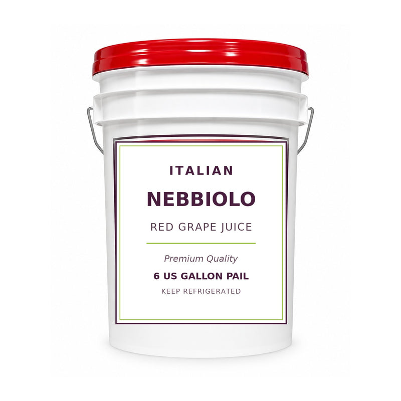 Italian Nebbiolo grape juice, 6 gallon pail