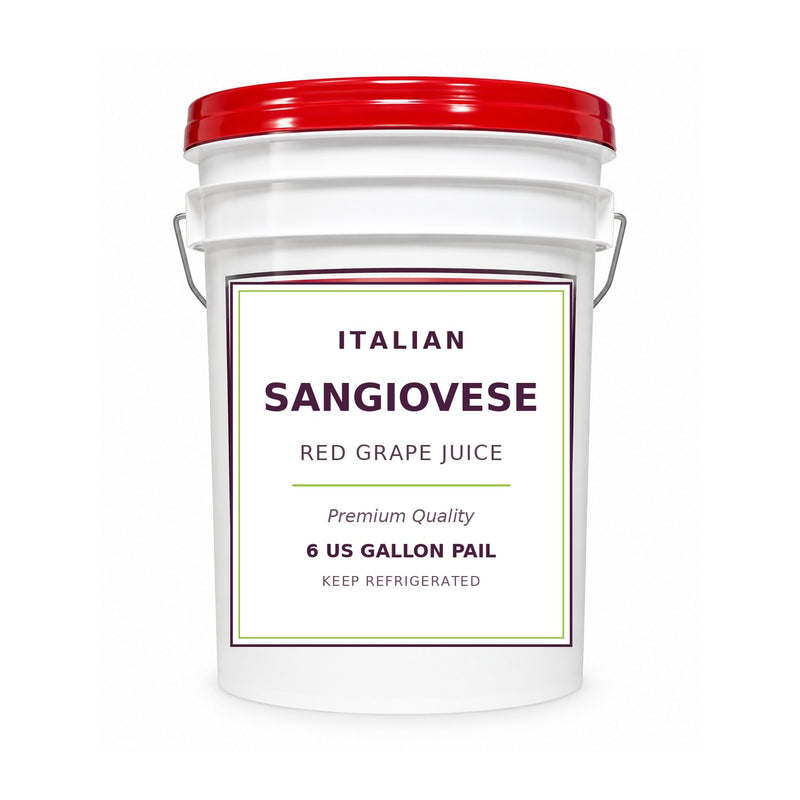 Italian Sangiovese grape juice, 6 gallon pail
