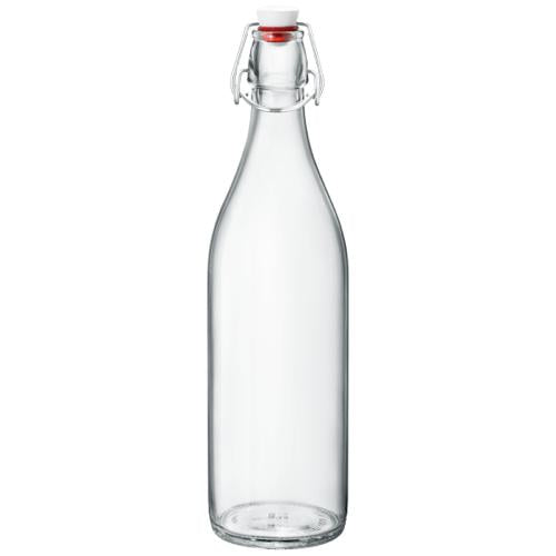 1 Liter (34 oz) Clear Giara Glass Bottle with Swing Top