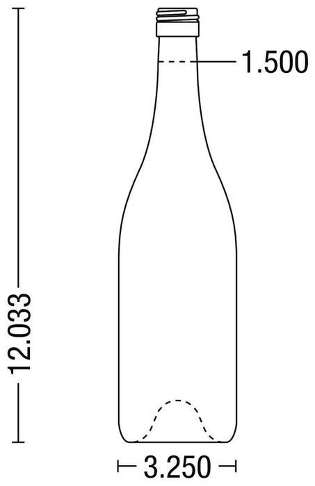750ml Burgundy With Punt (WAU/W137)