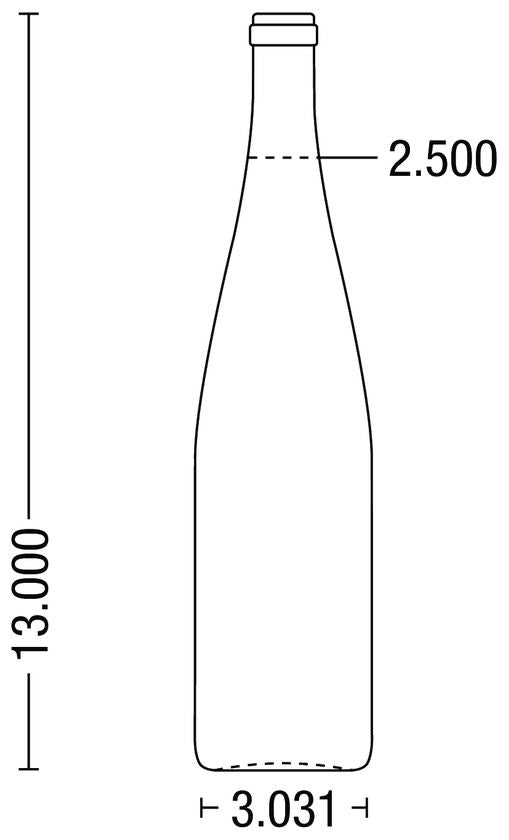 750ml Burgundy Hock No Punt W13, Amber, Cork (Case of 12)