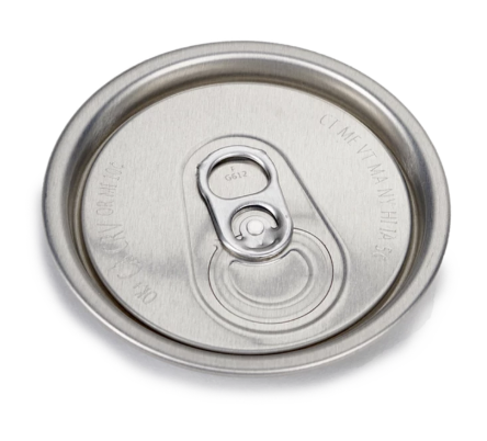 Silver aluminum 300-diameter Crowler 300 LOE Beer Can Ends with stay-on tab for 32oz cans